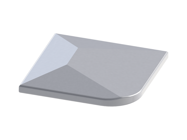 ALU-Kappen 60 x 60, für Eckpfosten, mit Überstand, mit Federband