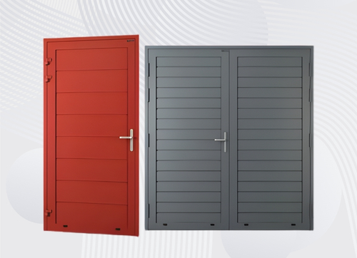 Luxzaun Nebeneingangtüren